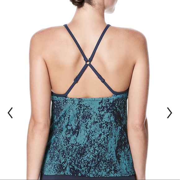 Women's Nike High-Neck Swim Tankini Top Bikini - Picture 3 of 7
